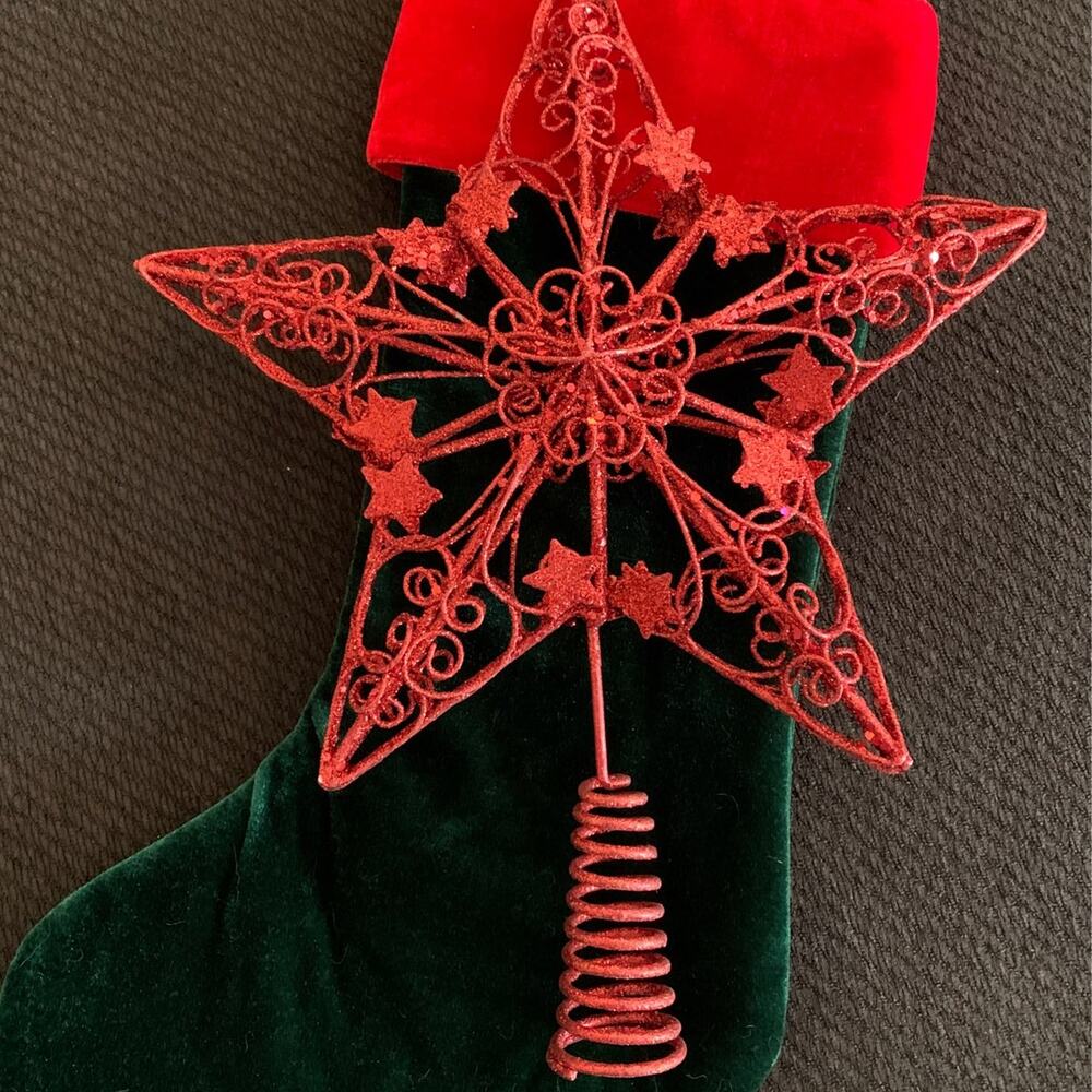 Red Glitter Star - Tree Topper